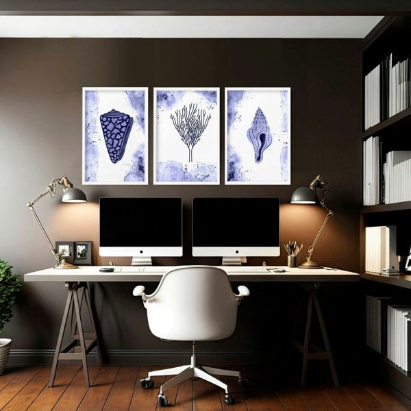 Office pictures for wall | set of 3 Coastal wall art prints