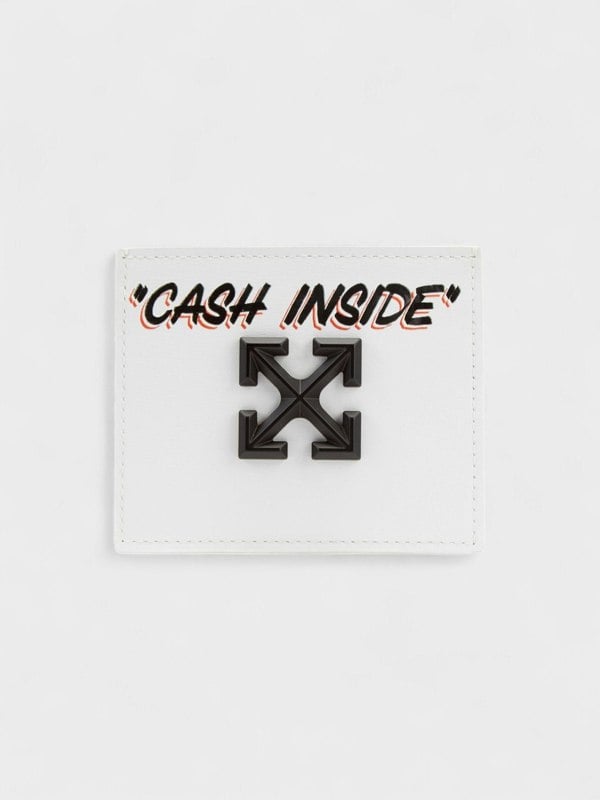 Off - White Jitney Simple Card Case Quote White - Supplied FashionOff - White