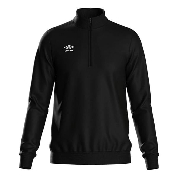 Umbro Mens Club Essential Half Zip Sweatshirt - Black - 