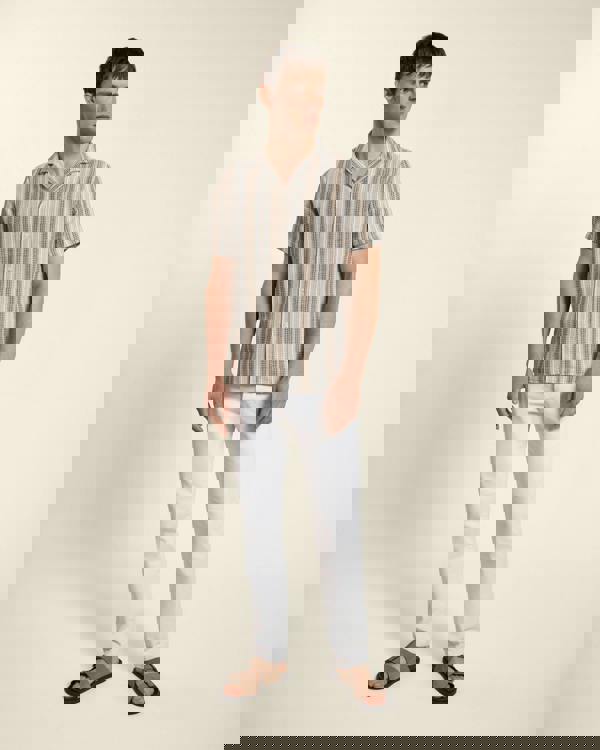 Larsson & Co Textured Stripe Short Sleeve Shirt