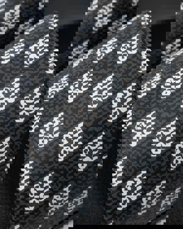 HUGO Timein Mens Slides with Checkered Logo Strap - Black 001