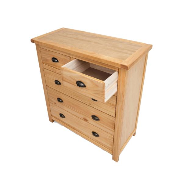 Cabinet Bits Lugo 5 Drawer Chest of Drawers Brass Cup Handle