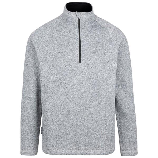 Trespass Mens Corsham Marl Half Zip Fleece Top - Grey - 