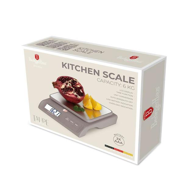 Berlinger Haus Digital Kitchen Scale Taupe BH9916