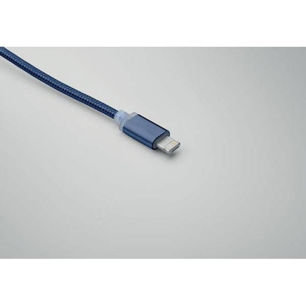 MidOcean 4 in 1 Keyring Charging Cable - French Navy - 