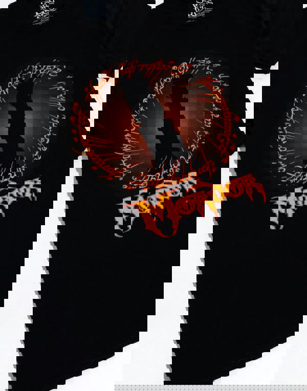 Lord Of The Rings Mens Black Mordor Short Sleeved T-Shirt