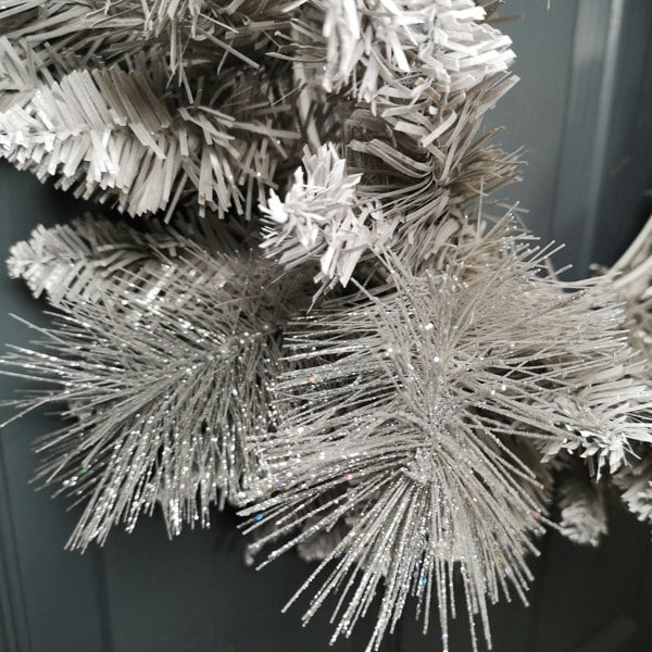 Samuel Alexander 50cm Premier Snow Tipped Silver Christmas Glitter Door Wreath Decoration