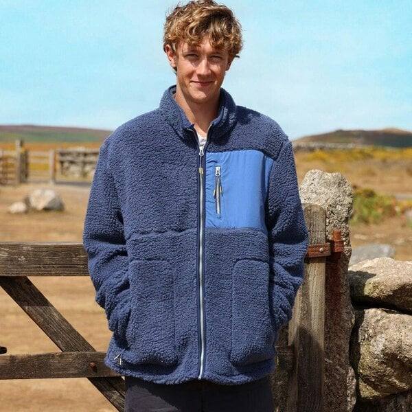 Lazy Jacks LJ851 - Men's Full Zip Sherpa Fleece - Marine
