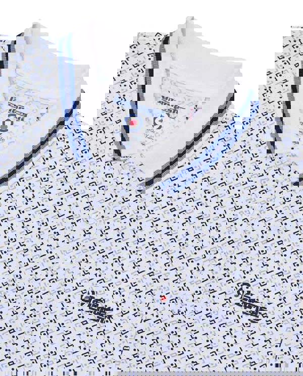 Lambretta All Over Geometric Mens Smart Classic Retro Polo Shirt