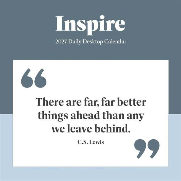 Inspire Desk Calendar 2027, Desk Calendars, Day To View, Lifestyle, Gift