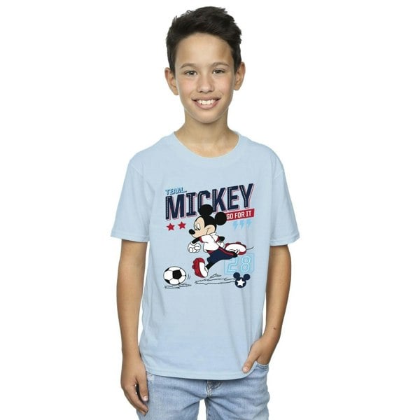 Disney Boys Mickey Mouse Team Mickey Football T-Shirt - Baby Blue