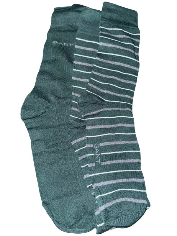 GantSocks 2 - pack2 - Pack Multi - Stripe Socks Gift Set, Tartan GreenBoxers & Briefs
