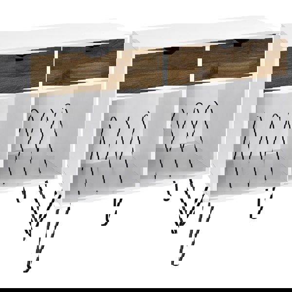 Dorel Home Concord Turntable Stand with 2 Drawers White / Oak Look