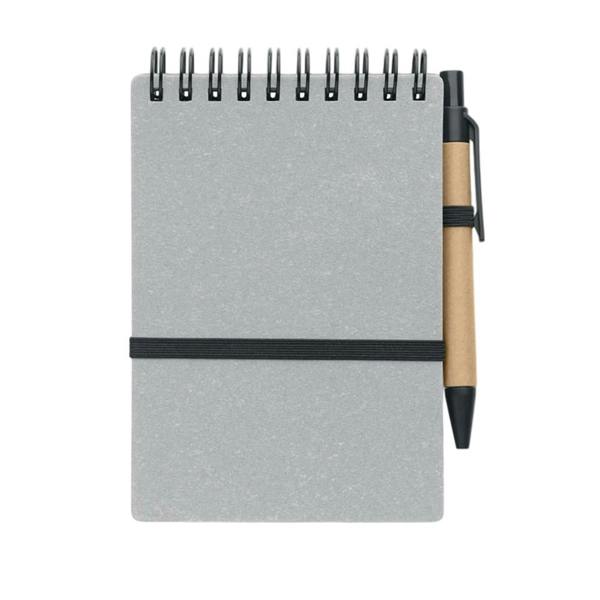 MidOcean Notie Recycled Notebook with Pen - Grey - 