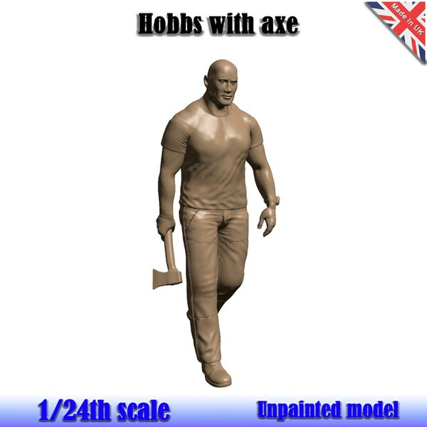 MCSlots Hobbs & Shaw Hobbs With Axe Unpainted Figure 1:24 Scale Wasp Hob A x 24