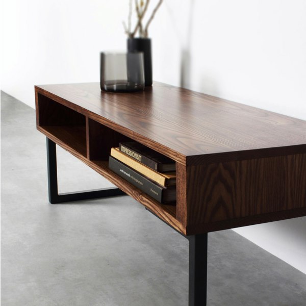 The Urban Editions Darwen Solid Wood Coffee Table On Minimalist Square legs