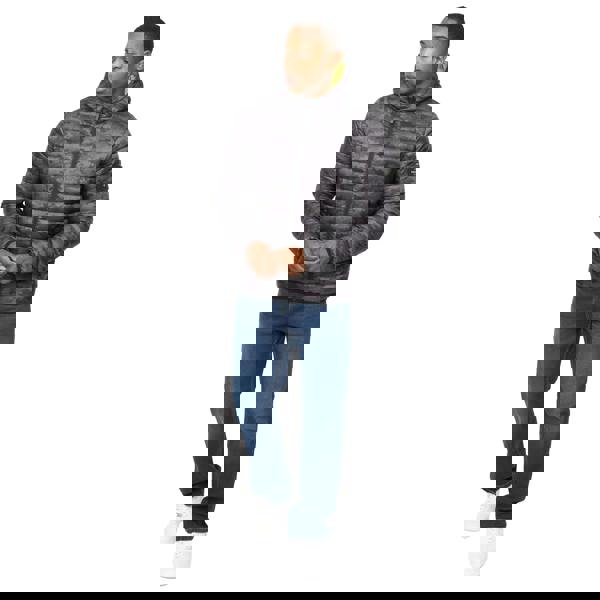 Crosshatch Mens Gattering Camo Jacket - Charcoal Camo - 