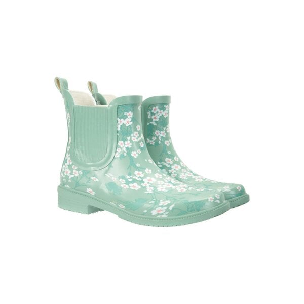Mountain Warehouse Womens Flowers Rubber Ankle Wellington Boots - Green