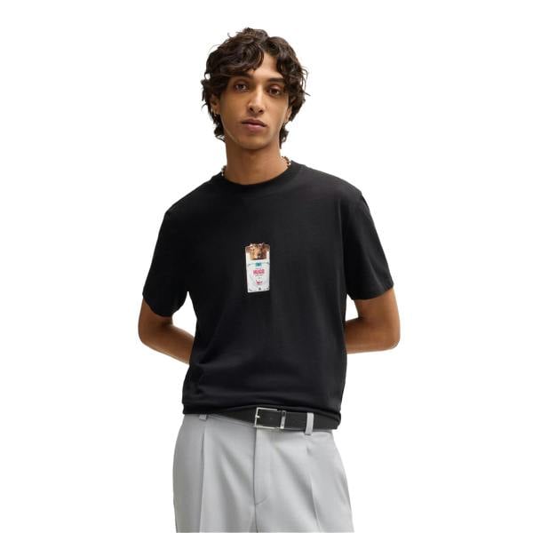 Hugo Mens Giupi-S Leather Belt - Black - 