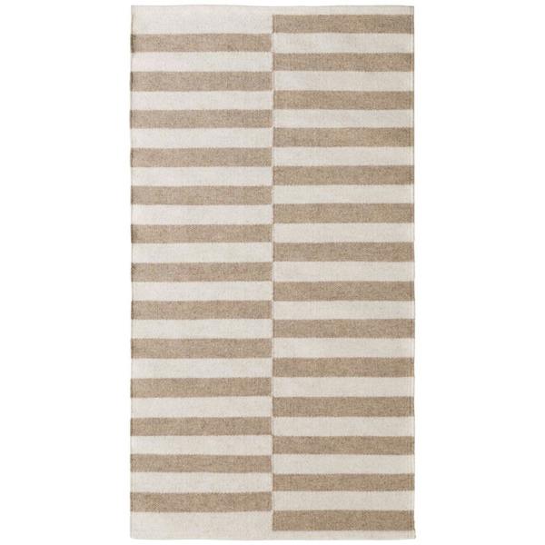 Vika Beige colour wool rug, textured pile, reversible rug, eco-friendly, hand-made rug.