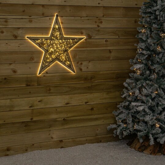 Samuel Alexander 80cm Light up Halo Christmas Star Decoration with Warm White LEDs