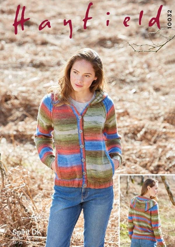 Hayfield Spirit DK Knitting Pattern 10032, Cardigans, Hoodies for Women, 32 - 54 Inches