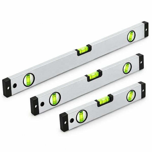 ATEK 3 Piece Aluminium Spirit Level Set 400mm 600mm 1000mm Builders DIY