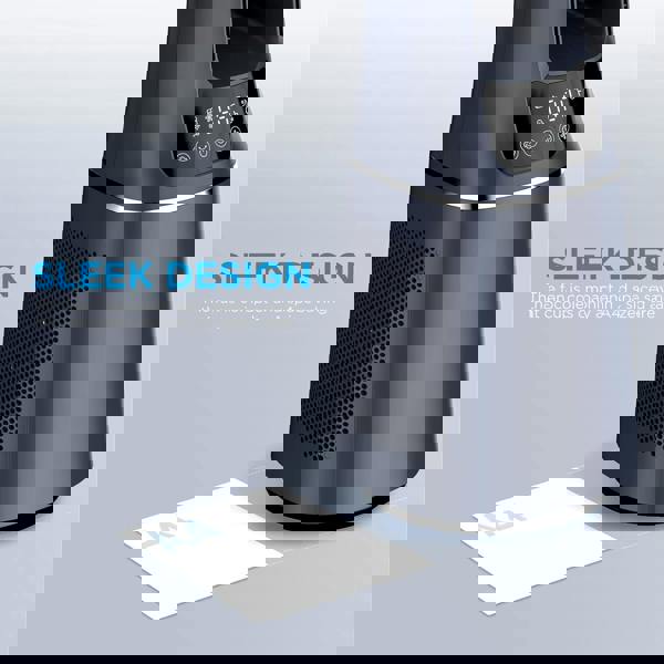 Midea MBF150BSUK 2-in-1 Bladeless Tower Fan 10 Speed Settings Dark blue