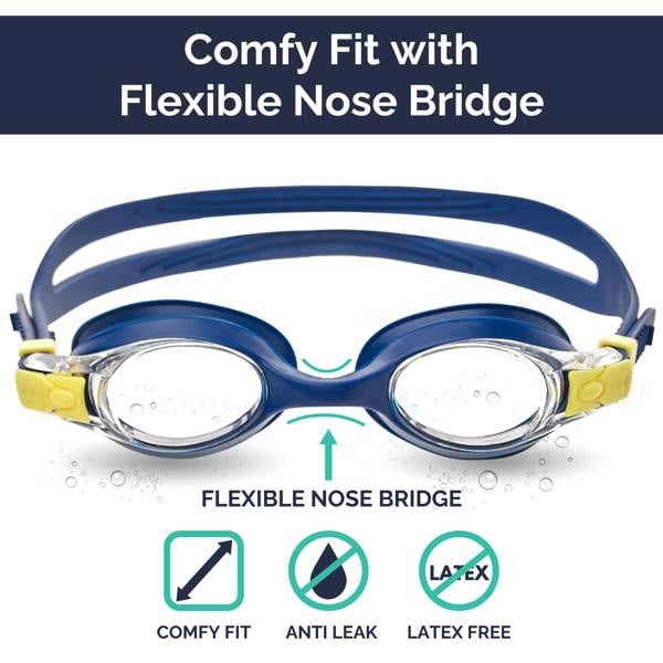 Limmys Premium Kids Swim Goggles - Blue