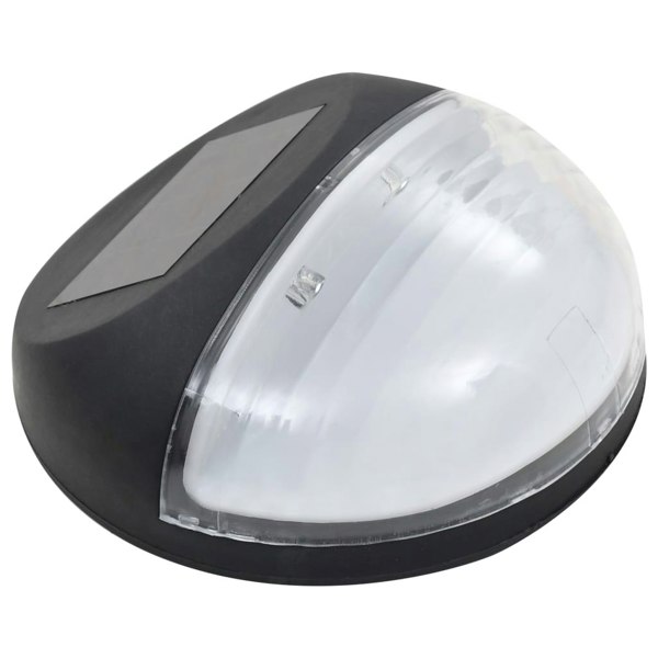 Berkfield Outdoor Solar Wall Lamps LED 24 pcs Round Black