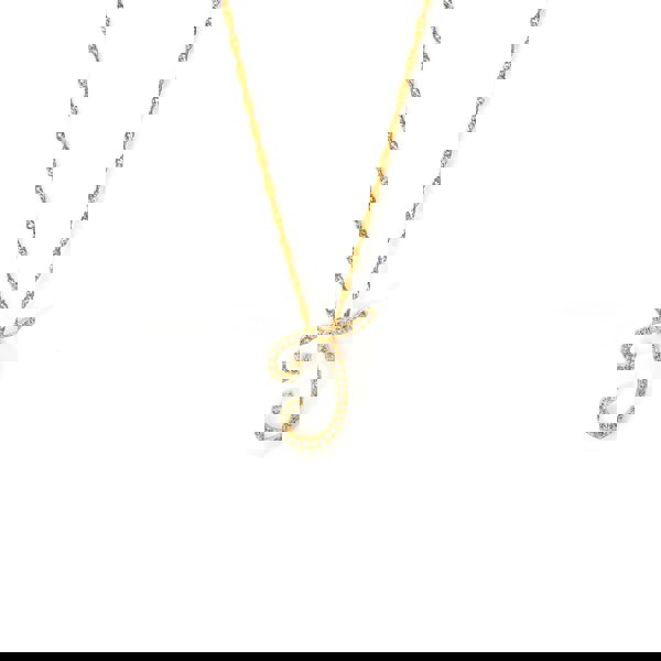 Say It With Luxe CZ Initial Necklace - Yellow Gold Plated