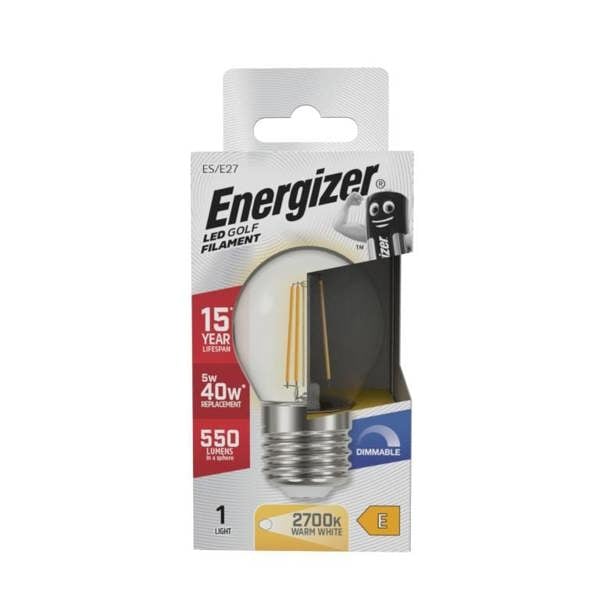 Energizer ES/E27 LED Golf Bulb - White - 