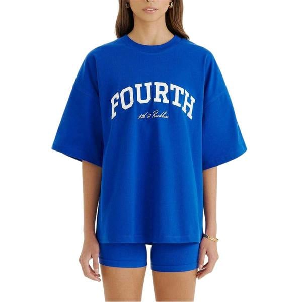 4th & Reckless Womens/Ladies Regular T-Shirt - Blue - 