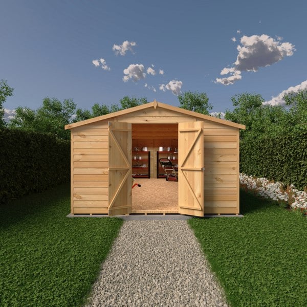 Shire Overlap Double Door No windows  10x20 Value storage shed