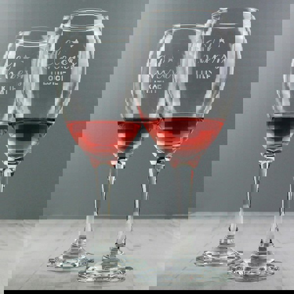 Personalised Memento Company Personalised Cheers Wine Glass Set