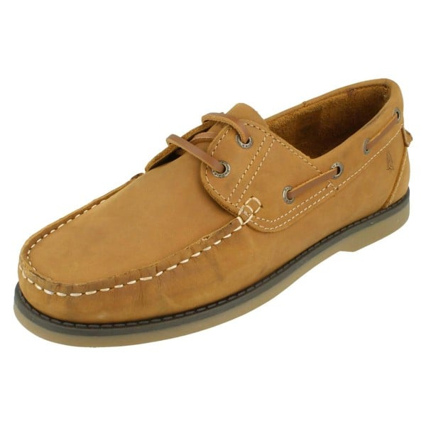 Hush Puppies Mens Hush Puppies Casual Lace Up Deck Shoes Wilson Boat Shoe - Tan - Standard