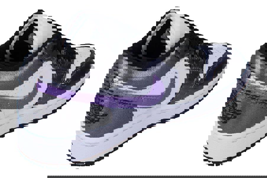 Nike Womens Air Jordan 1 Low SE Trainers Hj5910  105 - White Grape Ice Black 105 - Photo 2