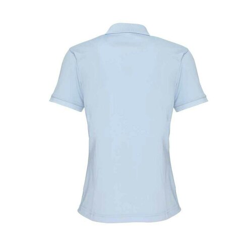 Premier Womens/Ladies Coolchecker Pique Polo Shirt - Light Blue