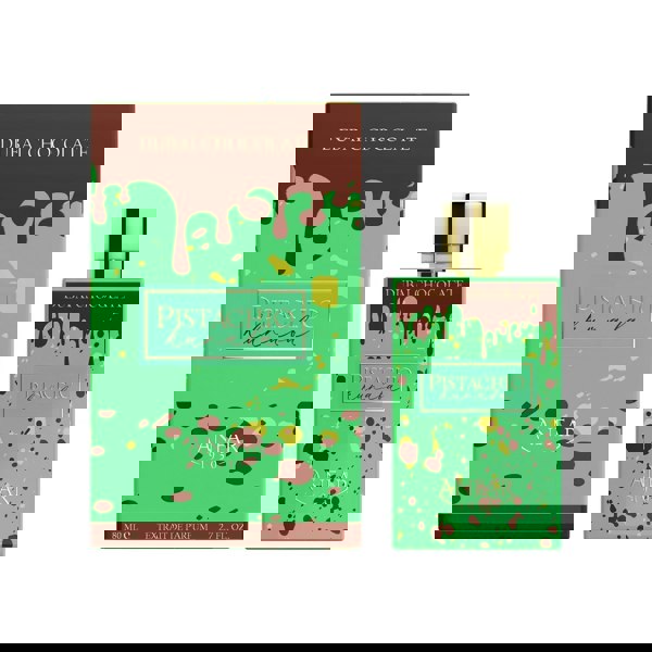 Anfar 1950 Pistachio Kunafa Dubai Chocolate 80ml bottle and box