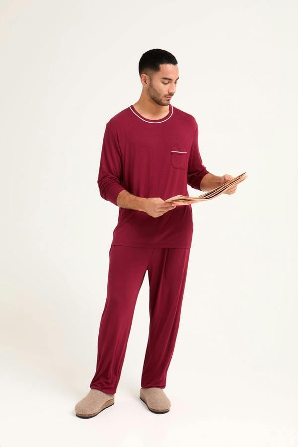 Mister You Bamboo Pyjama Set in Claret