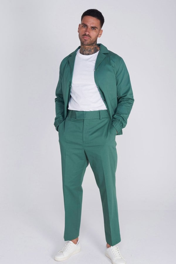 Harry Brown London Ronda Cotton Trouser in Green