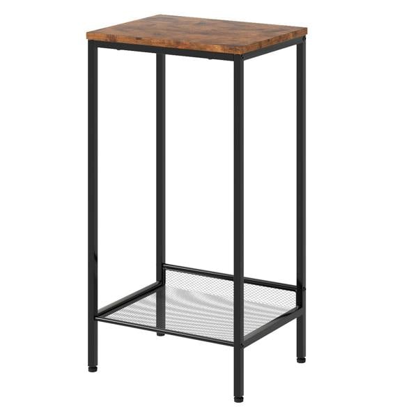 Levede Industrial Side Table Wood 2-Tier Storage Shelf End Table for Living Room