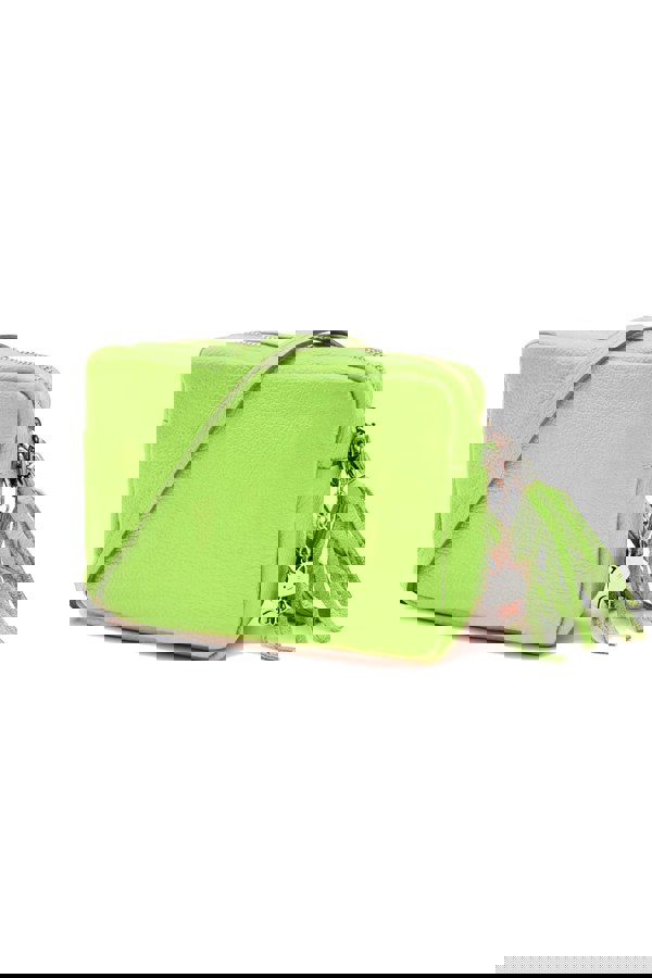 Kitise Mini Tassel Italian Genuine Leather Purse Crossbody Bag With Tassel