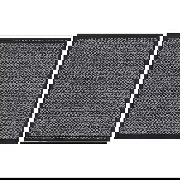 JVL Heavy Duty Commodore Backed Barrier Door Floor Mat, Grey, 40x60cm
