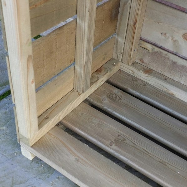 Shire Tall Wall Log Store Sawn Pressure Treated 880Wx440D - Best Shed