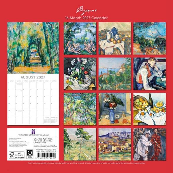 Paul Cezanne Calendar 2027, Wall Calendars, Month To View, Art, Gift