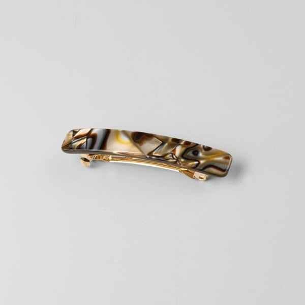 Mini Barrette Clip in 6.5cm Onyx Handmade French Hair Accessories at Tegen Accessories