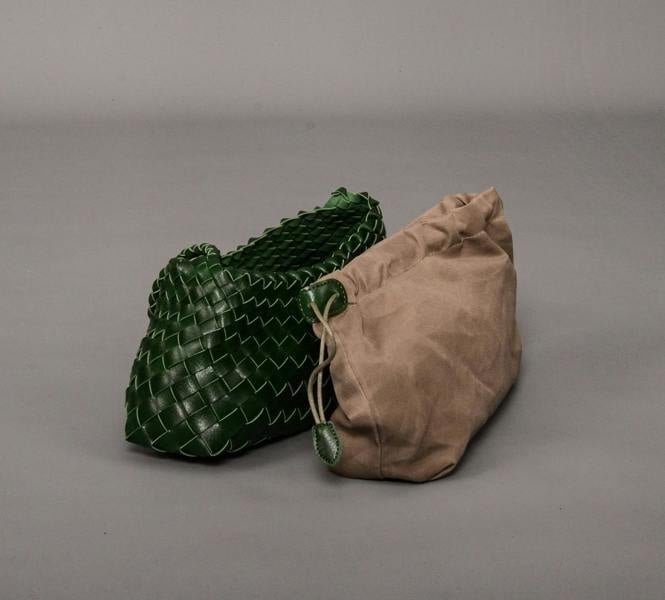 RIMINI Weaving Eco Leather Bag 'Erica' - Green
