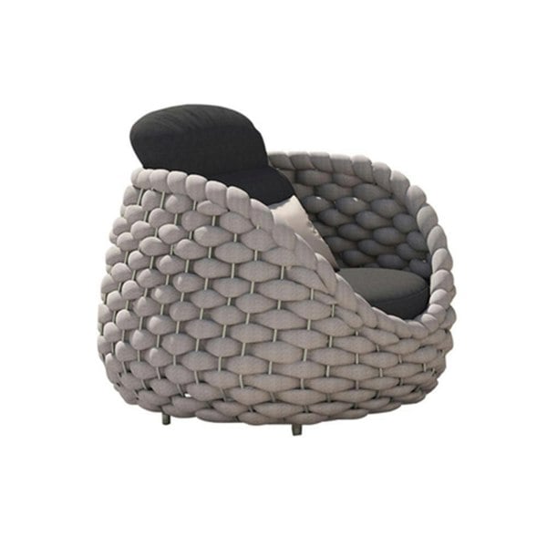 Marbella Textilene Rope Woven Outdoor Sofa Set, Grey-Weilai Concept-Weilai Concept