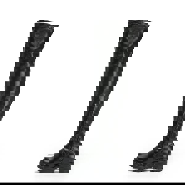 VIVA Dakota: Womens Black Over The Knee High Flat Riding Boots